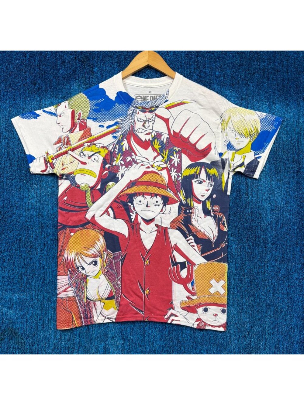 The Straw Hat Crew & The Thousand Sunny One Piece AOP Tee M